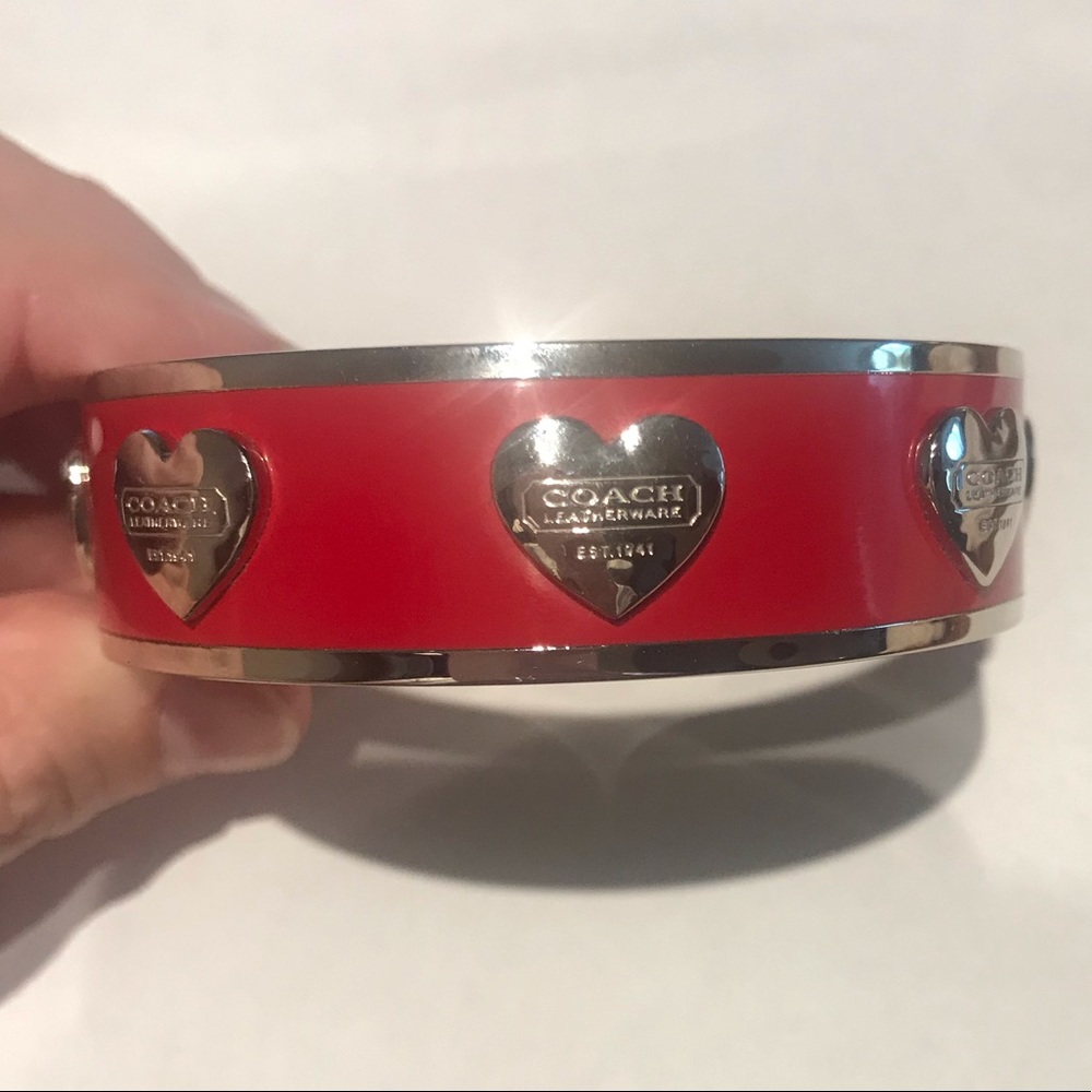 Authentic Coach Red Heart Bracelet